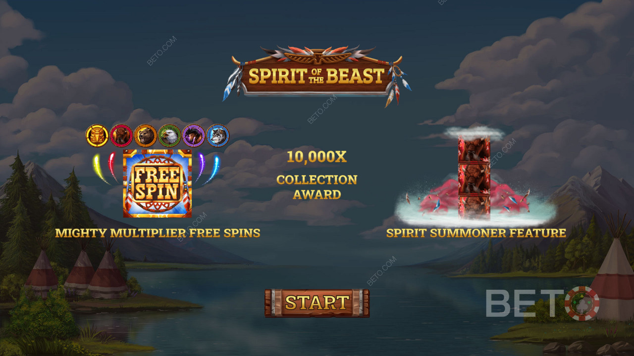 A Spirit of the Beast nyerőgép intro képernyője