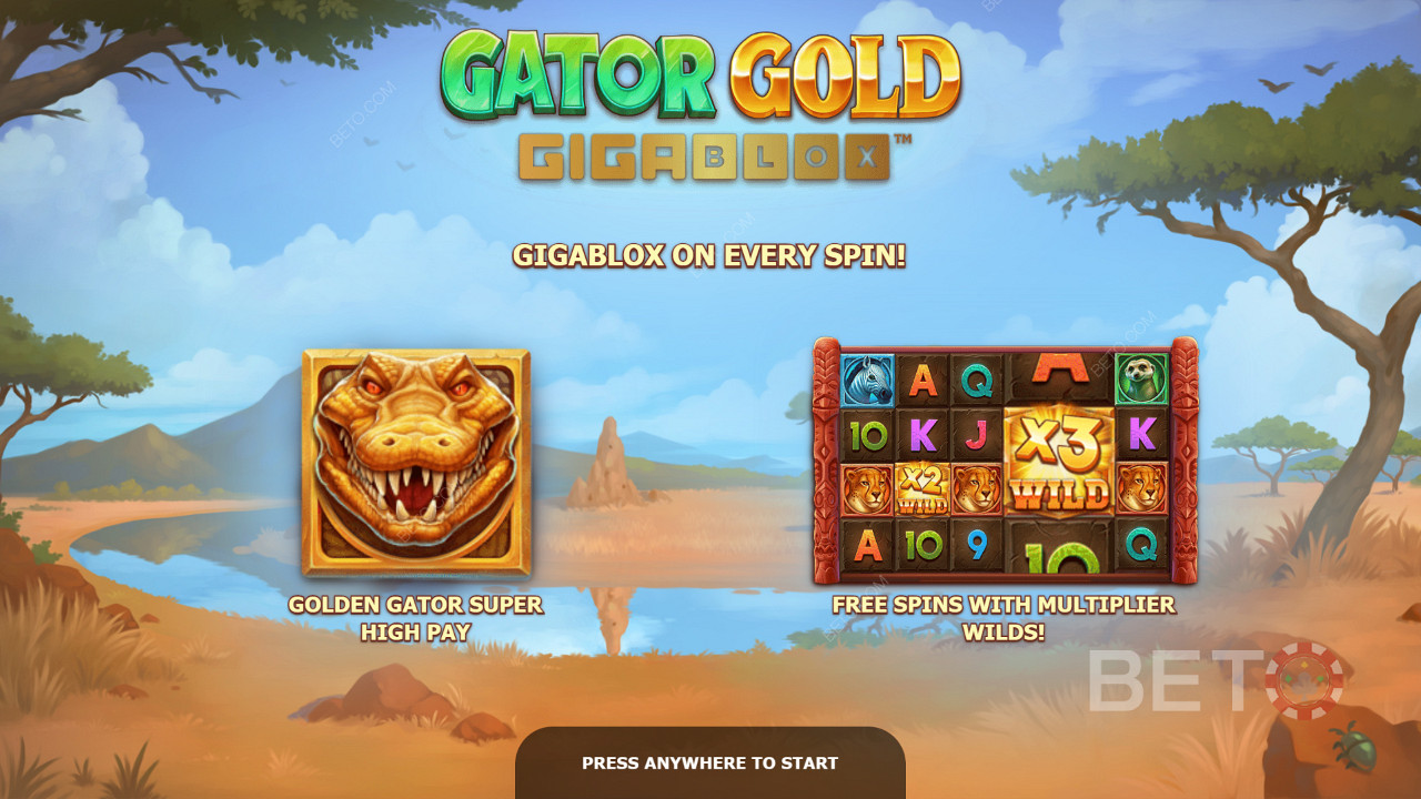 Gator Gold Gigabloxintro képernyője