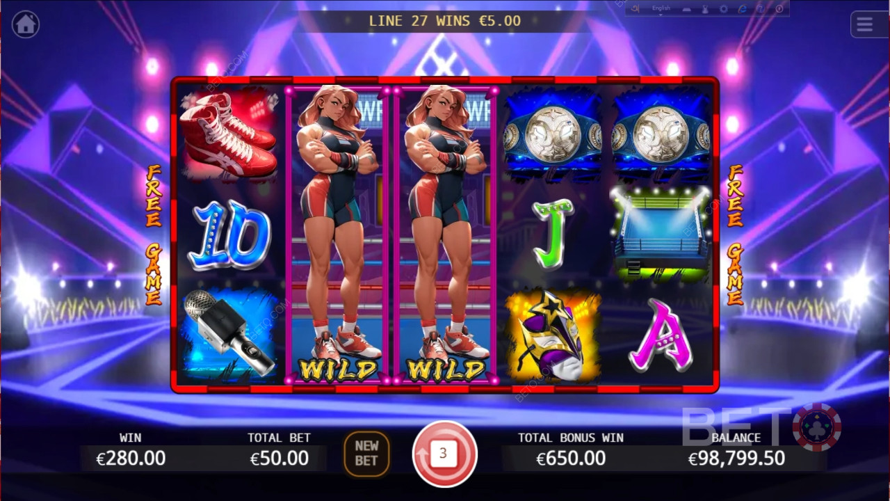 Birkózó királynő felülvizsgálata BETO Slots által