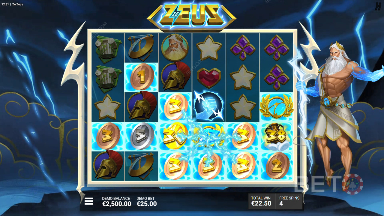 A bónusz funkciók magyarázata a Zeus Zeus által Hacksaw Gaming