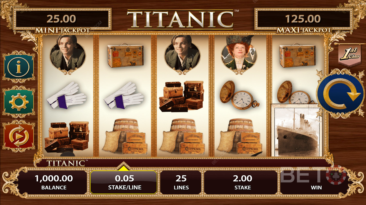 Élvezze a nagy kalandot a Titanic online nyerőgépen a BETO egyik ajánlott online kaszinójában.