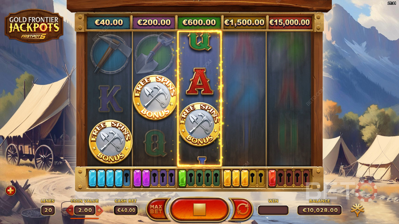 Gold Frontier Jackpots FastPot5 felülvizsgálata BETO Slots által