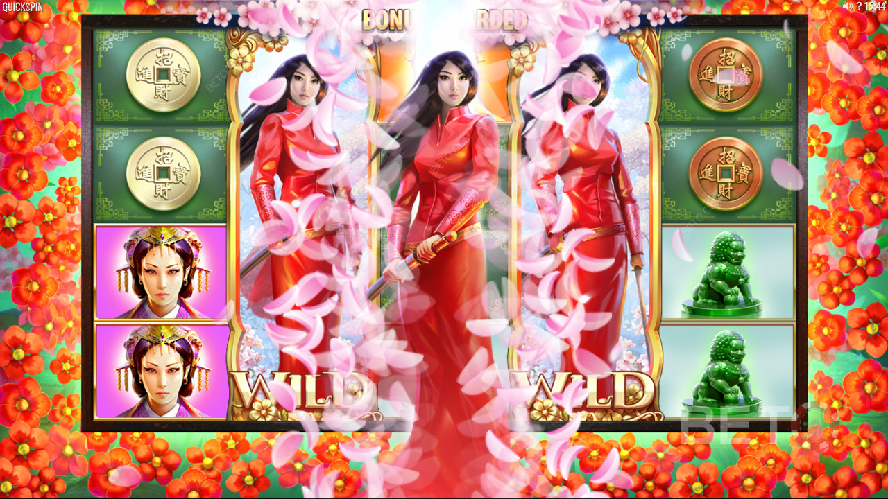 Quickspin with Sakura Fortune - Csatlakozz ehhez a gyönyörű japán hercegnőhöz, aki a gonosz császárokkal küzd a harcban.