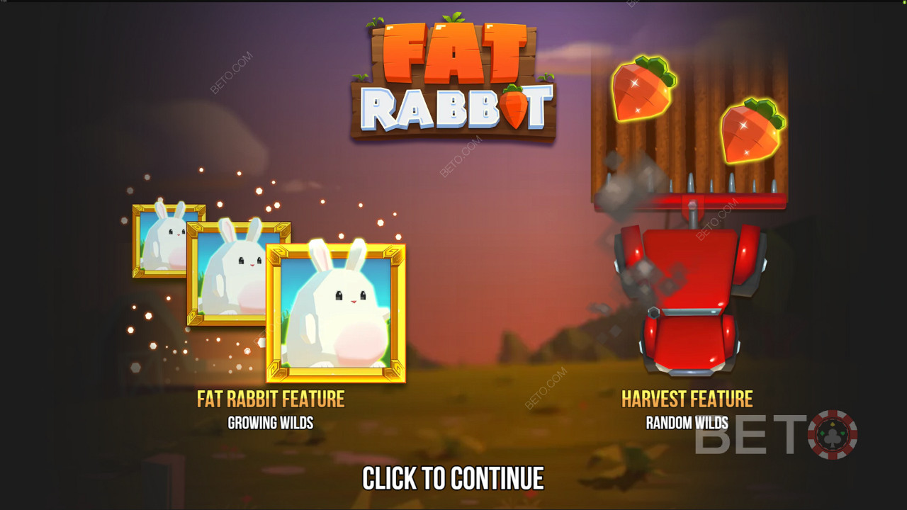 A bevezető oldal a Fat Rabbit
