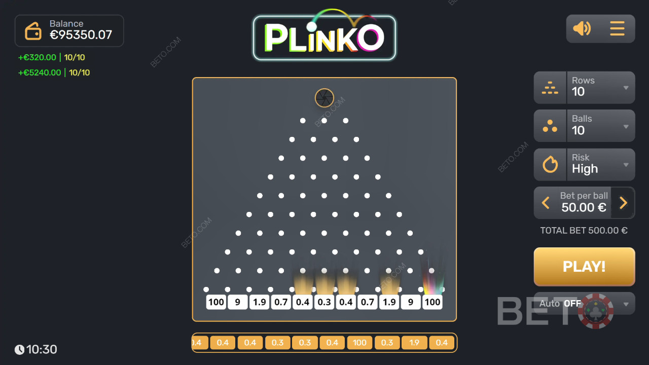 Plinko felülvizsgálata a BETO Slots által