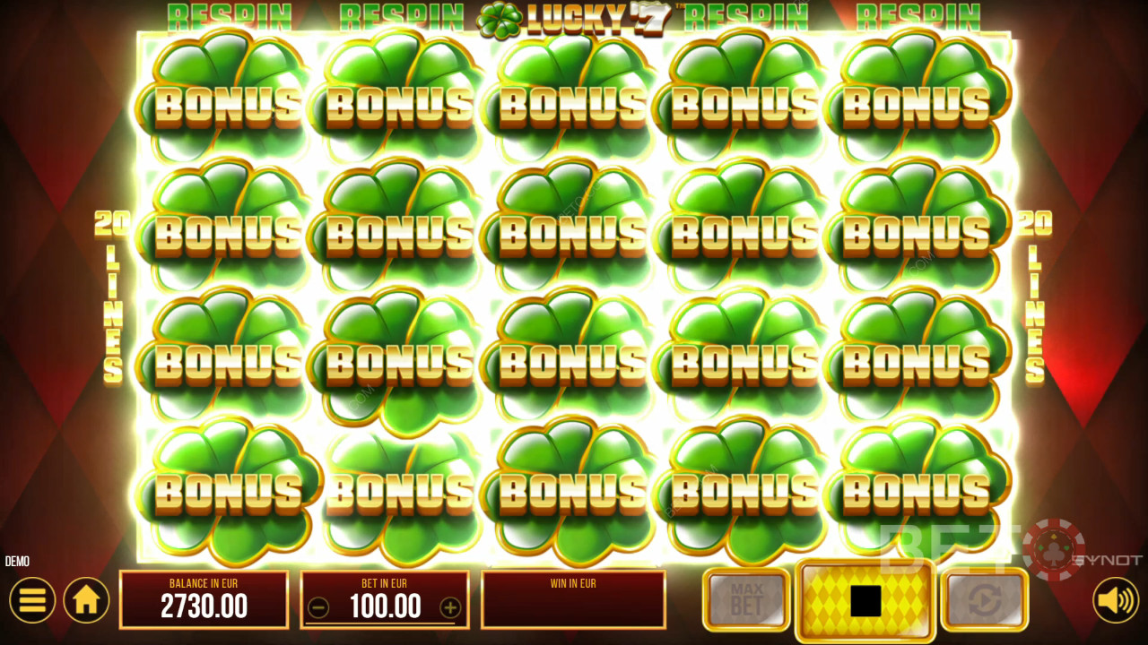 A Lucky 77 bónusz funkcióinak magyarázata a SYNOT Games által készített Lucky 77 játékban