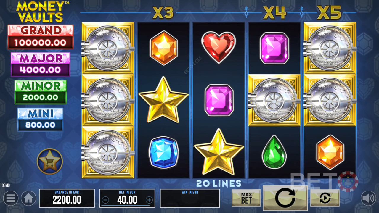 Money Vaults felülvizsgálata BETO Slots által