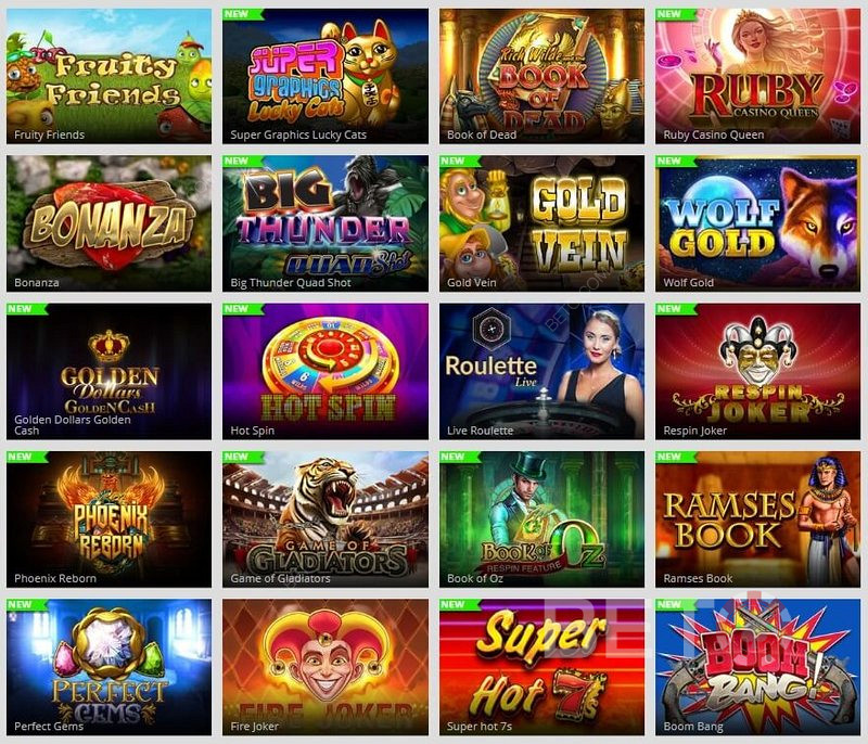 Nagy játék választéka nyerőgépek a MagicRed Casino.