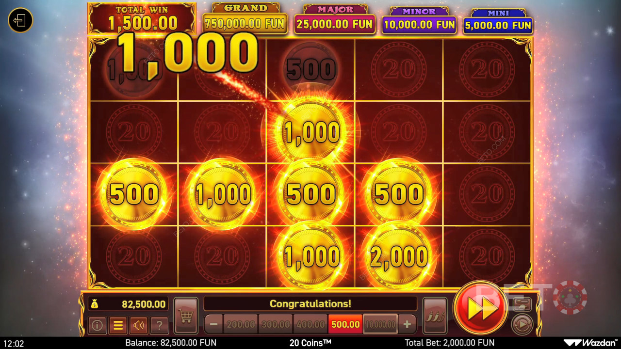 20 érmék felülvizsgálata BETO Slots által