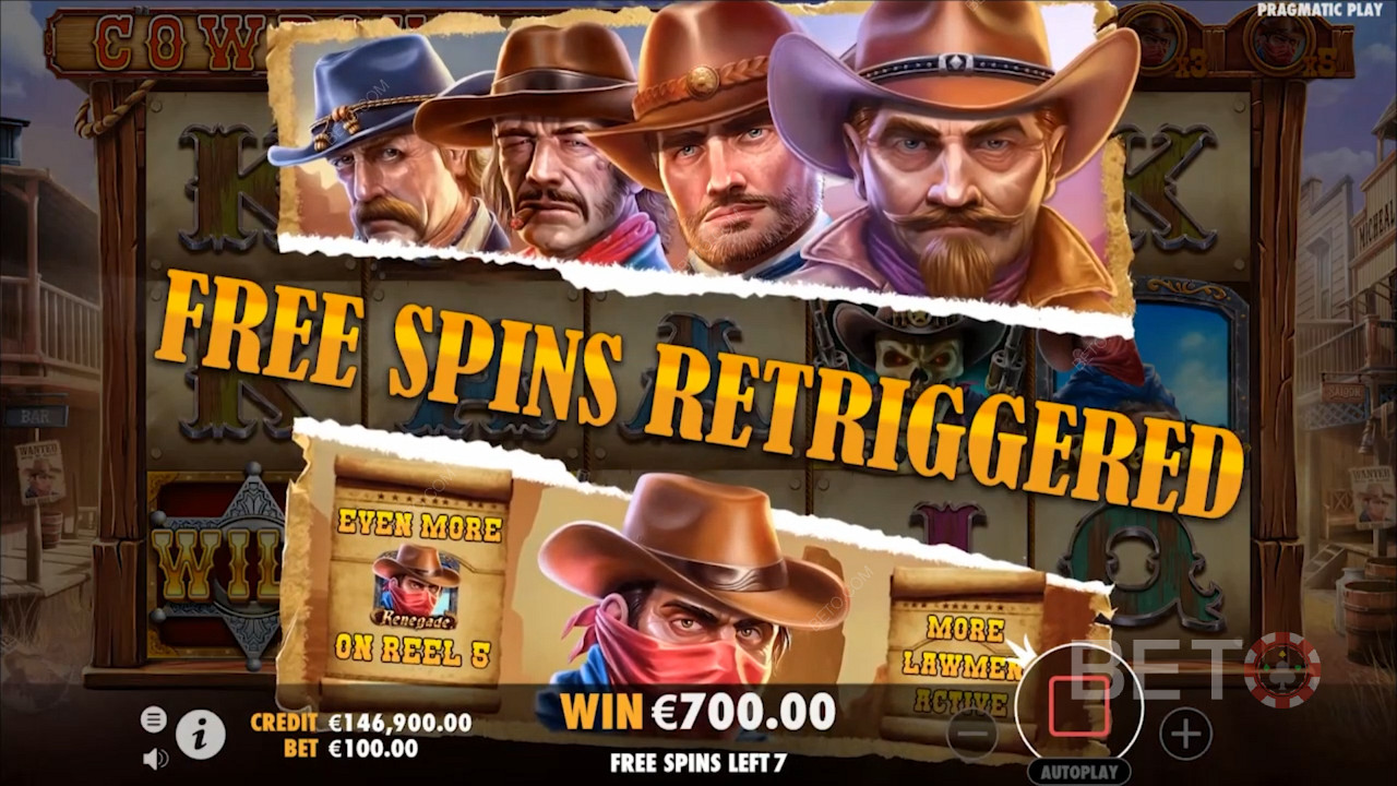 Játssz a vad cowboyok között és nyerj pénznyereményeket a Cowboys Gold nyerőgépen.