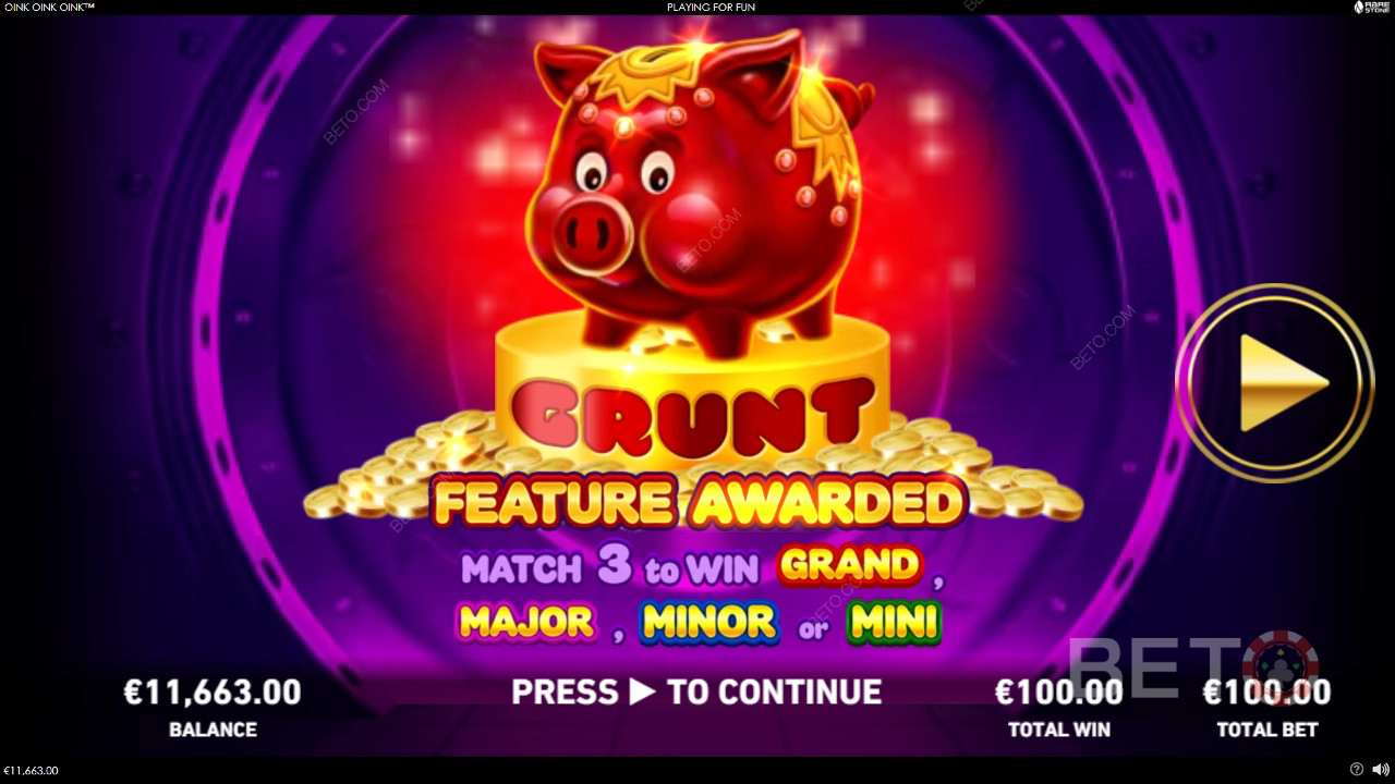 A bónusz funkciók magyarázata az Oink Oink Oink Oink-ban a Rarestone Gaming