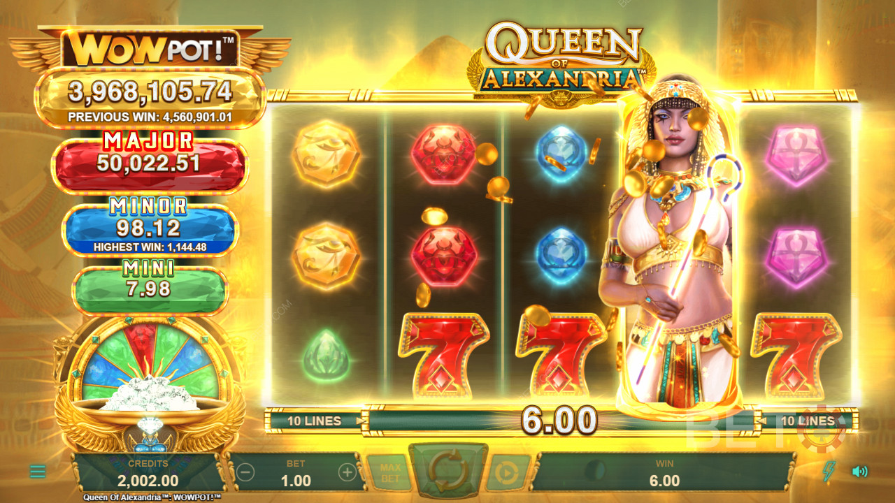 Queen of Alexandria WowPot a Neon Valley Studios egy menő fantasy slot