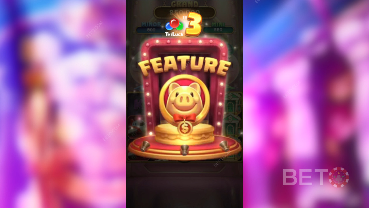 Bónusz funkciók magyarázata a 3 Lucky Piggy játékban a TaDa Gaming által