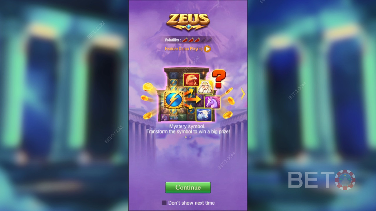 A bónusz funkciók magyarázata a Zeus by TaDa Gaming játékban