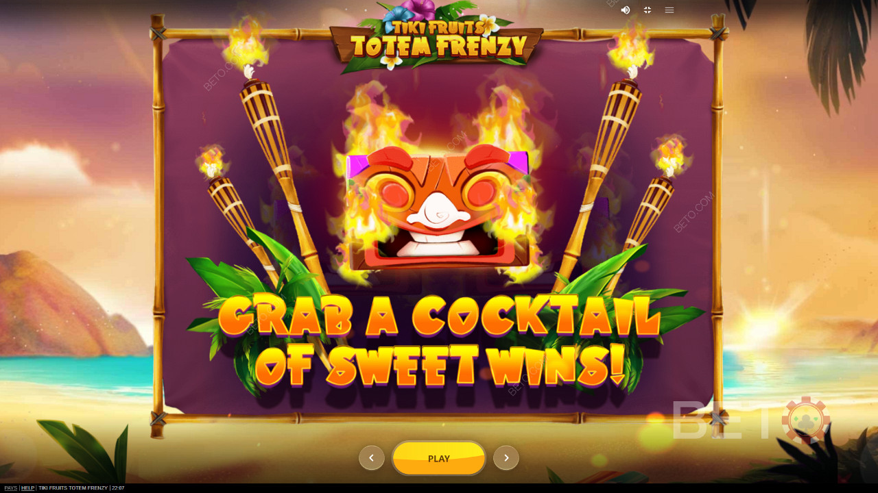Élvezd a Tiki Mask Wilds erejét a Tiki Fruits Totem Frenzy online nyerőgépen!