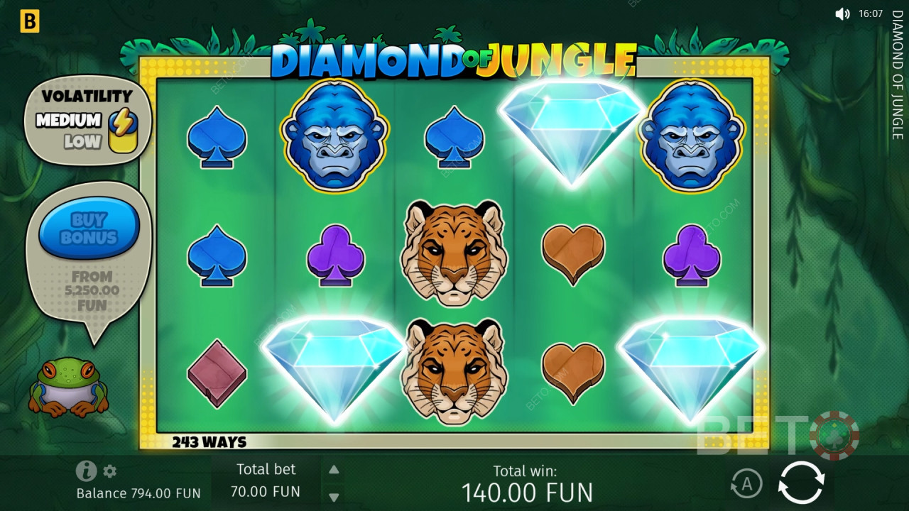 Diamond Of Jungle felülvizsgálata BETO Slots által