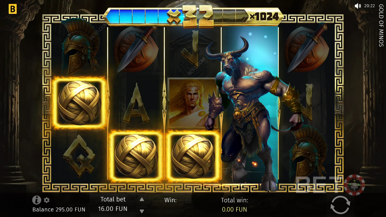 Gold of Minos felülvizsgálata a BETO Slots által