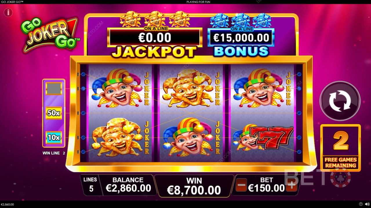 Nyerje meg tétje 1000-szeresét a Go Joker Go nyerőgépen!