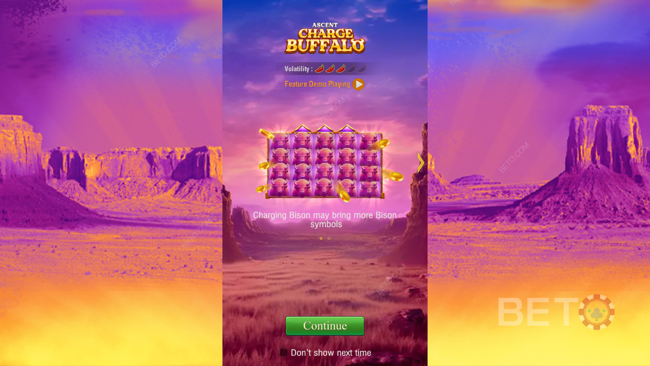 Bónusz funkciók magyarázata a Charge Buffalo-Ascent by TaDa Gaming játékban