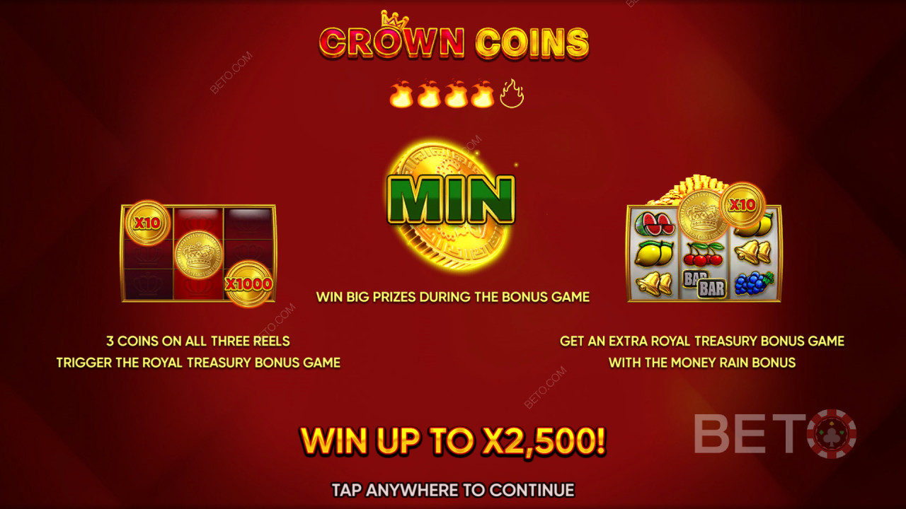 A Crown Coins által magyarázott bónusz funkciók Endorphina