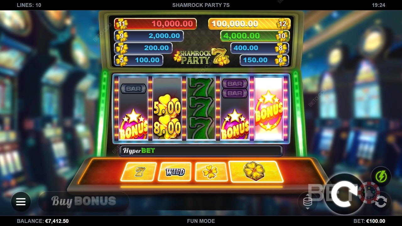 Shamrock Party 7s felülvizsgálata a BETO Slots által