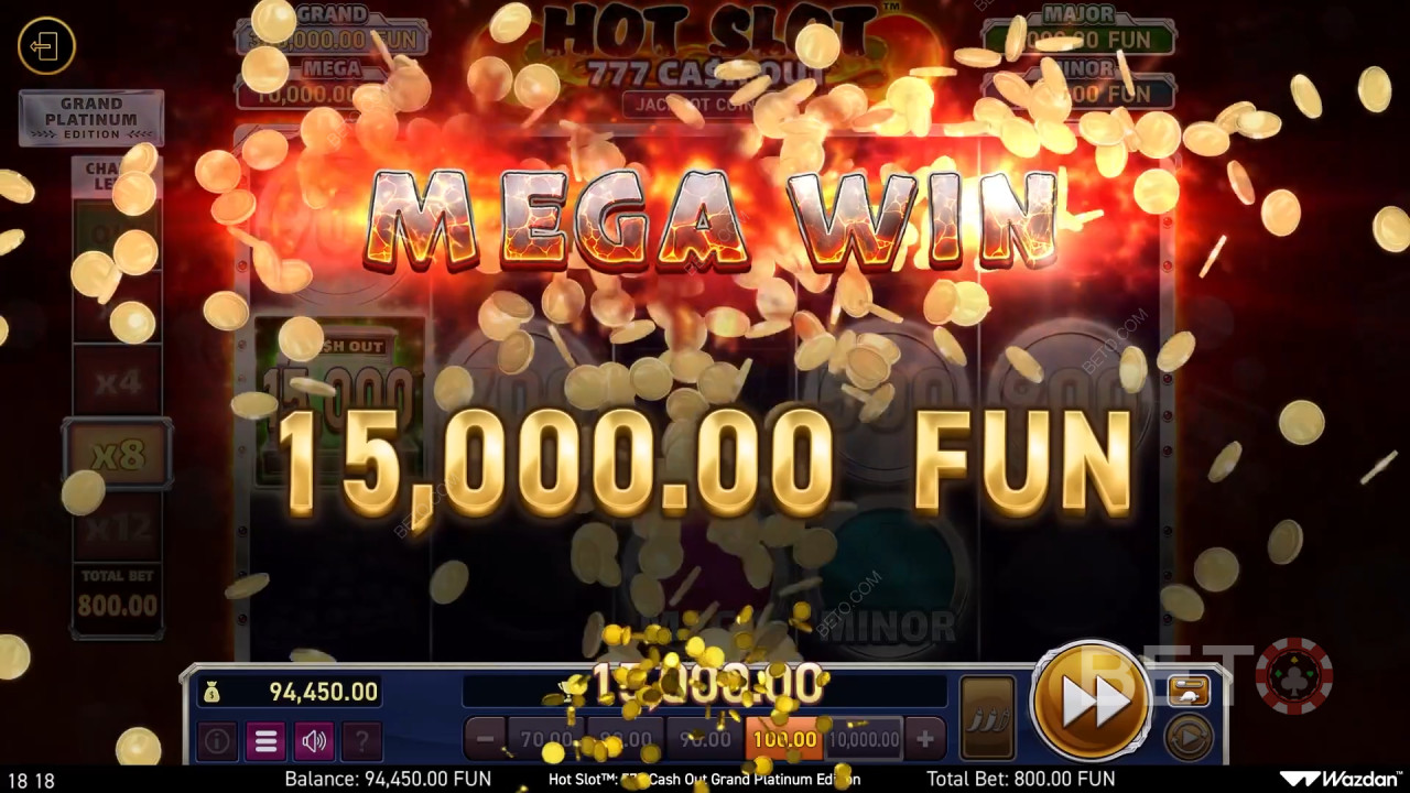 Nyerd meg téted 3000-szeresét a Hot Slot: 777 Cash Out Grand Platinum Edition nyerőgépen online!