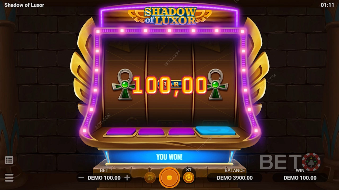 Játssz Shadow of Luxor játék ősi gazdagsággal adhat néhány szaftos kifizetéseket