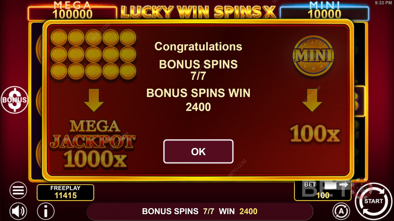 Bónusz funkciók magyarázata a Lucky Win Spins X-ben 1spin4win által