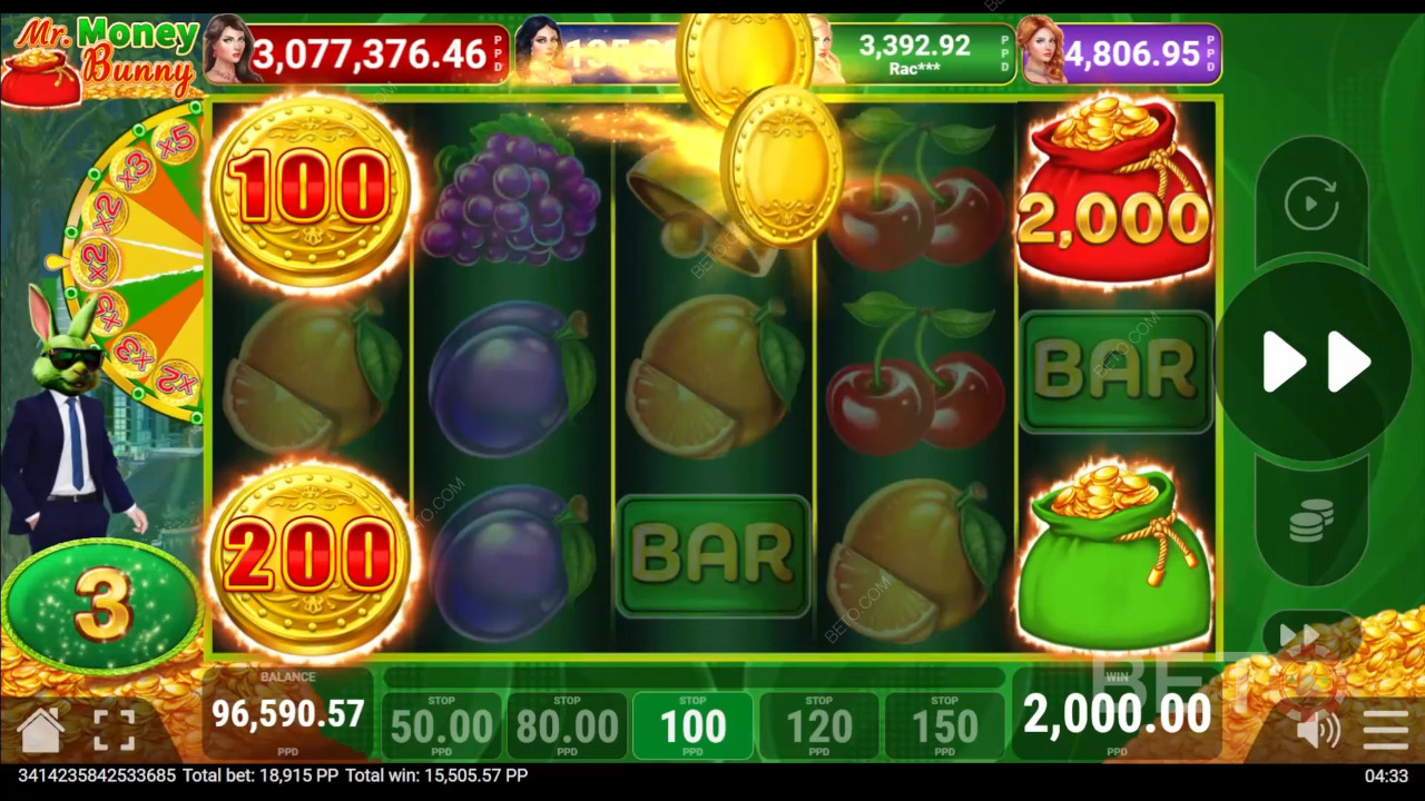 Nyerjen 3,500-szoros tétet a Money Bunny videó nyerőgépen!