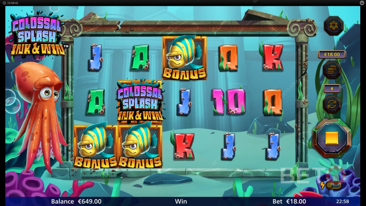 Colossal Splash Ink & Win felülvizsgálata BETO Slots által