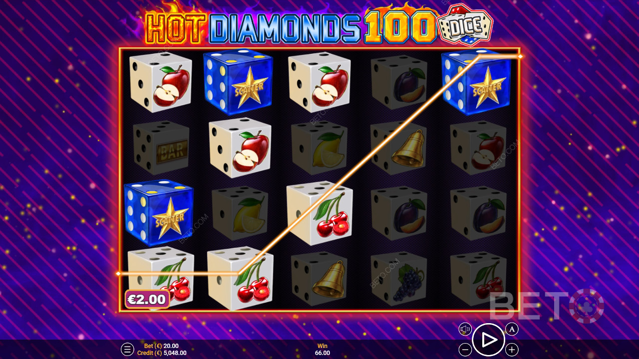Hot Diamonds 100 Dice felülvizsgálata a BETO Slots által