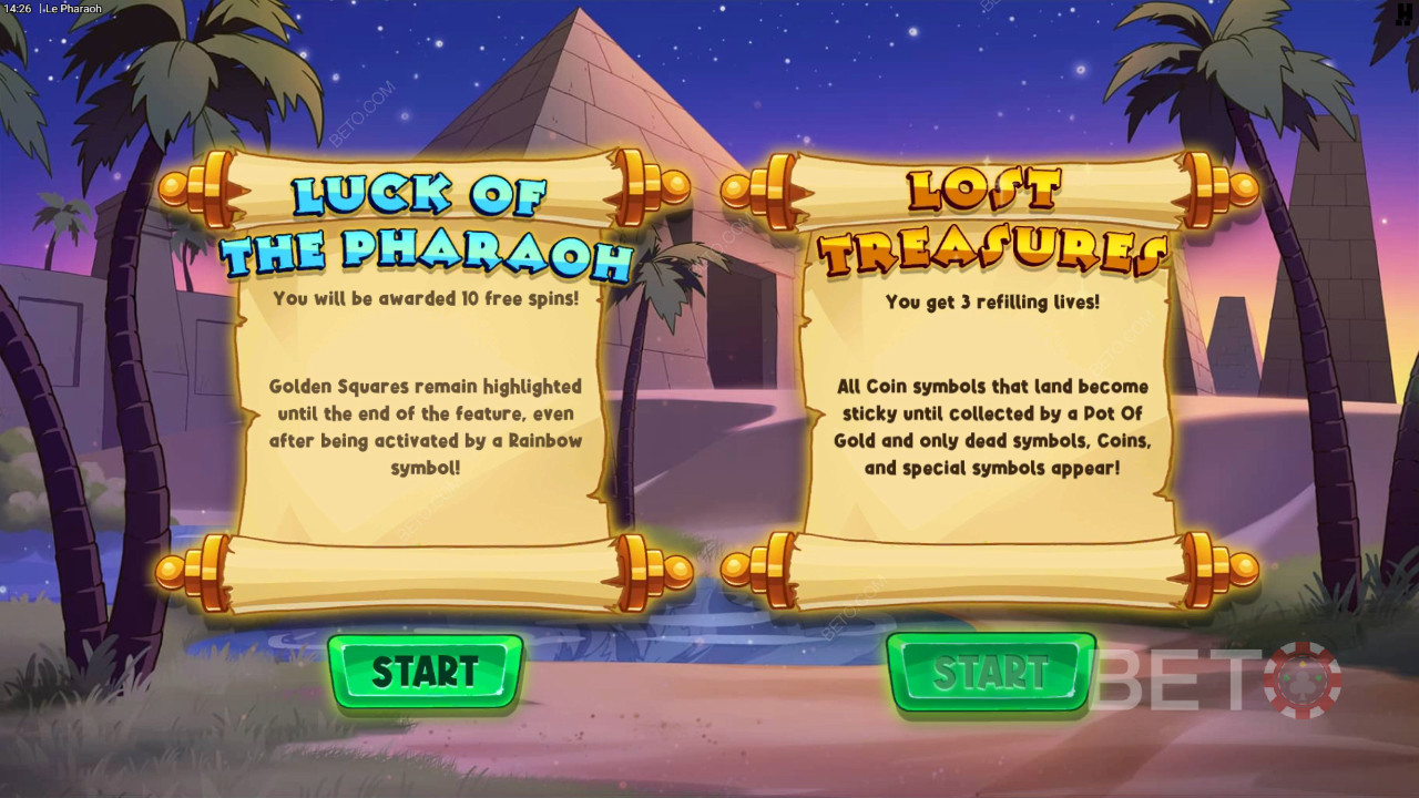 Nyerjen 15,000-szeres tétet a Le Pharaoh videó nyerőgépen!