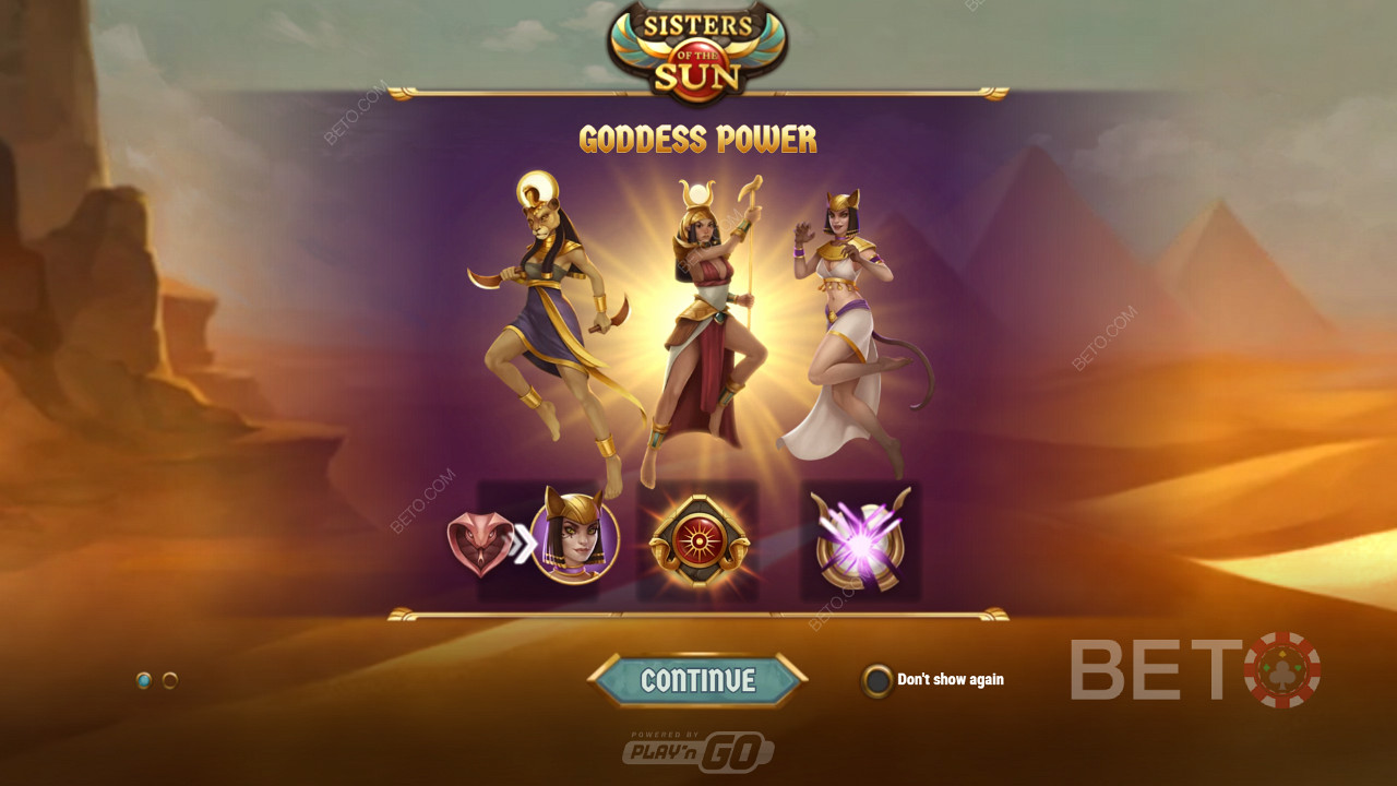A Goddess Power funkcióval a nem nyerő pörgetéseket nyerő pörgetésekké alakíthatja át.