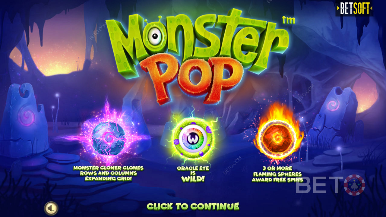 Élvezze az innovatív bónusz funkciókat a Monster Pop videó nyerőgépben