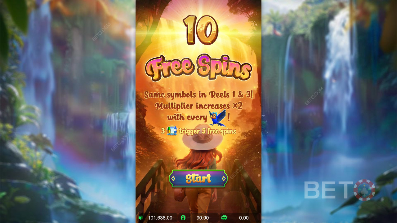 Bónusz funkciók magyarázata a Wings of Iguazu-ban a következő által PG Soft