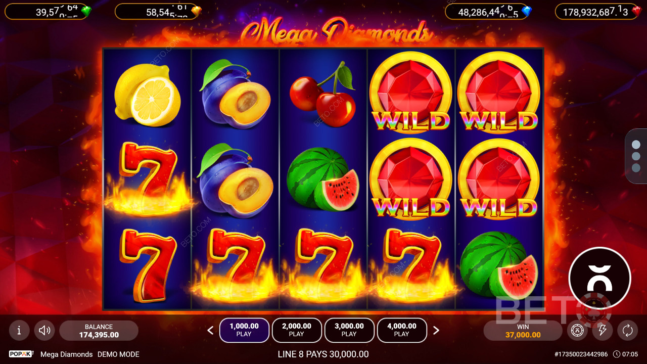 Mega Diamonds felülvizsgálata a BETO Slots által