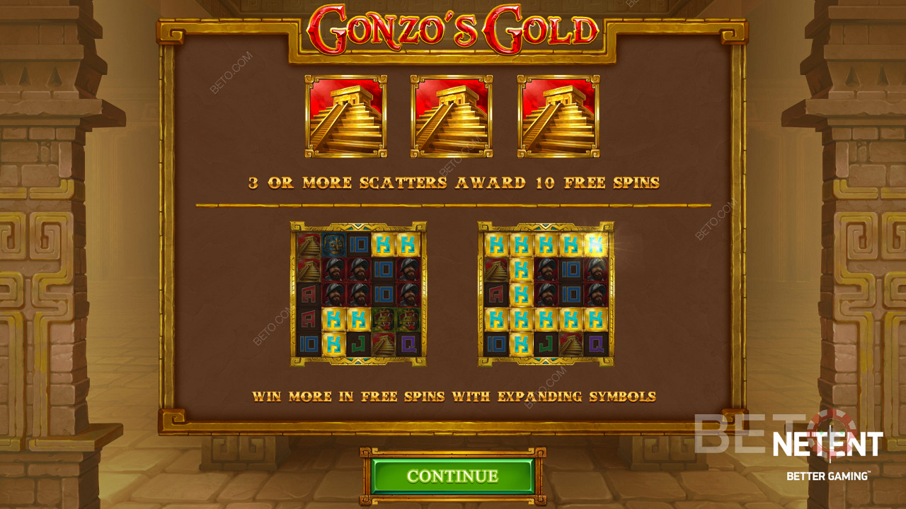 Élvezze az ingyenes pörgetéseket bővülő szimbólumokkal és klaszter kifizetésekkel a Gonzo