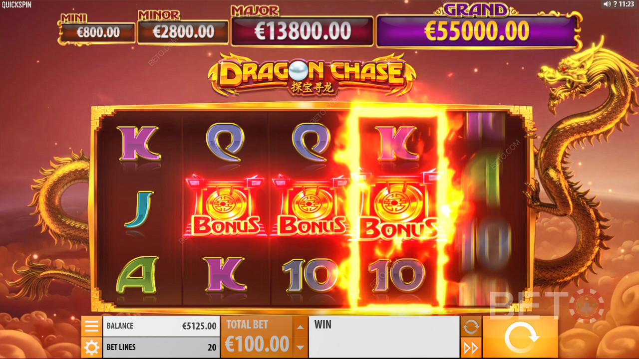 Dragon Chase felülvizsgálata a BETO Slots által
