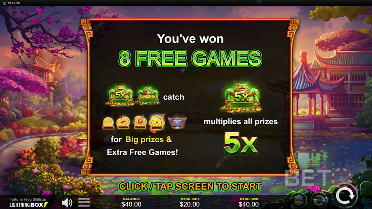 Nyerjen nagyot a Fortune Frog Skillstar nyerőgépes játékkal - A maximális nyeremény 4,672-szerese a tétjének