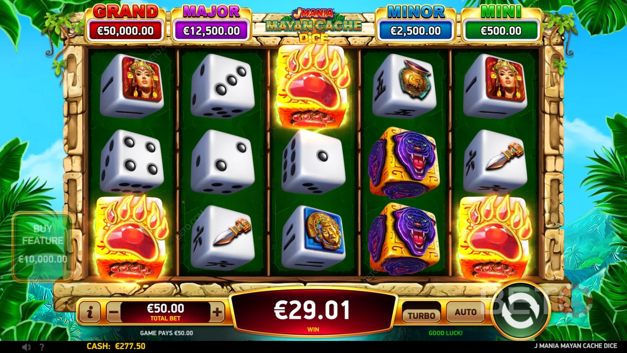 J Mania Mayan Cache Dice felülvizsgálata BETO Slots által