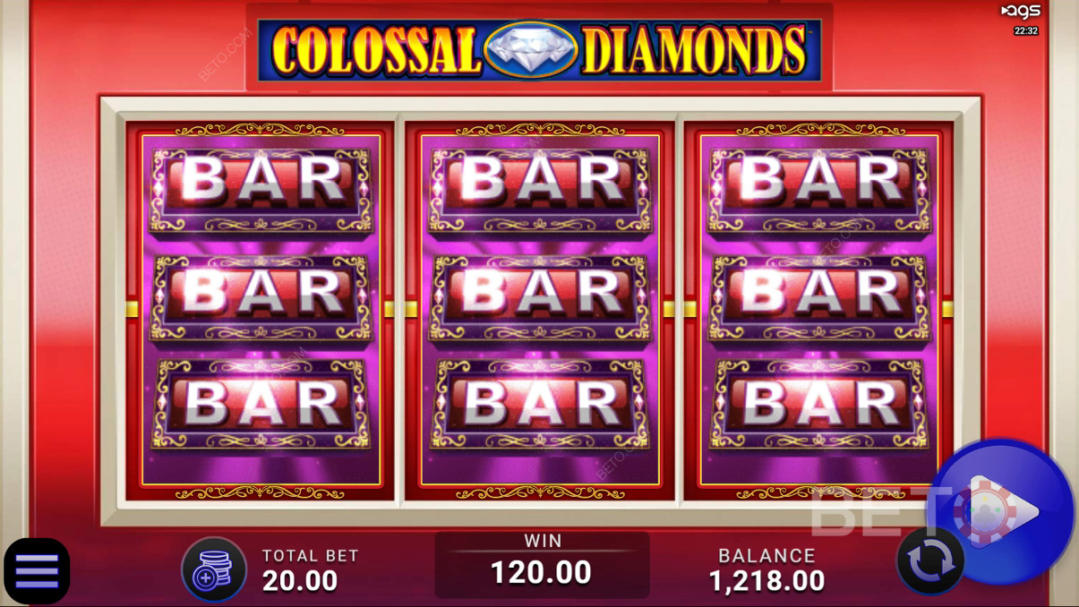 Colossal Diamonds felülvizsgálata BETO Slots által