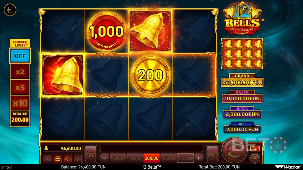 12 Bells felülvizsgálata a BETO Slots által