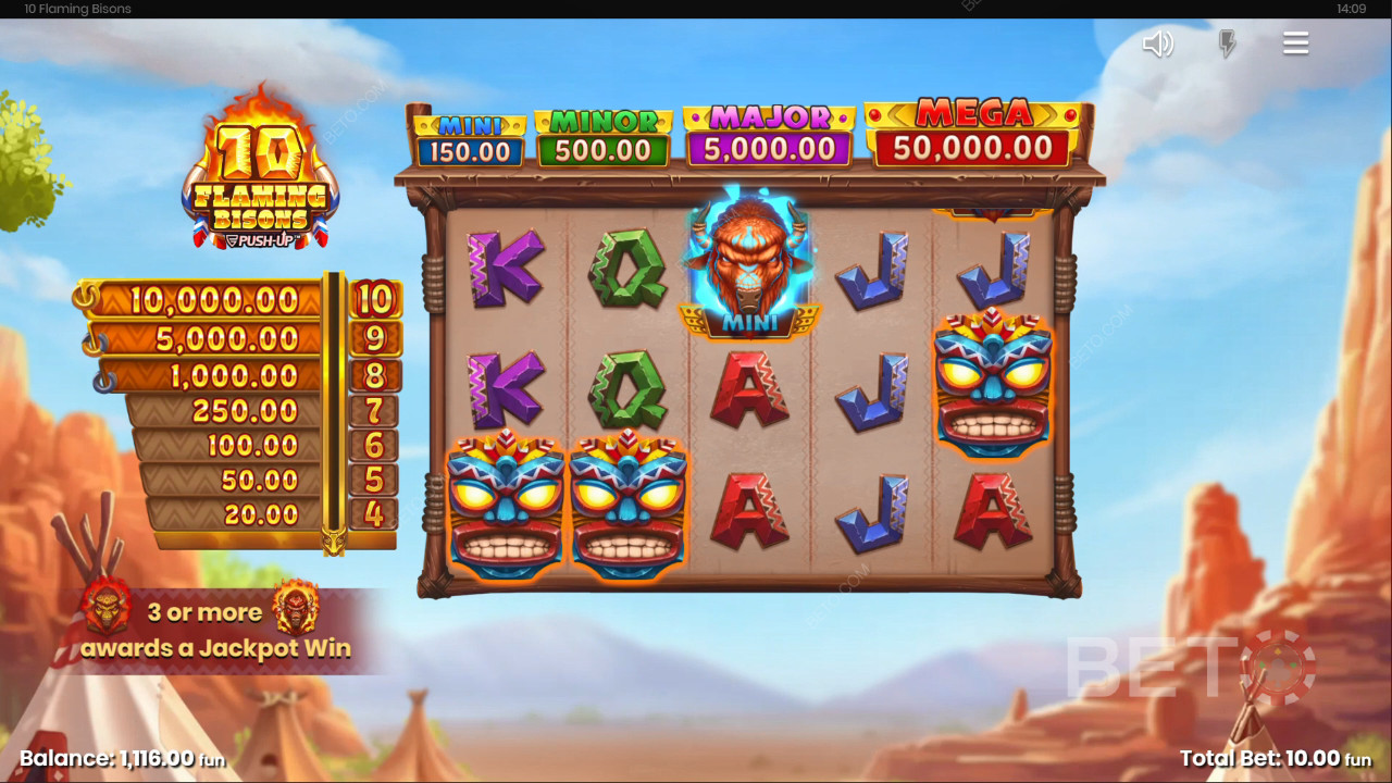 10 Flaming Bisons felülvizsgálata BETO Slots által