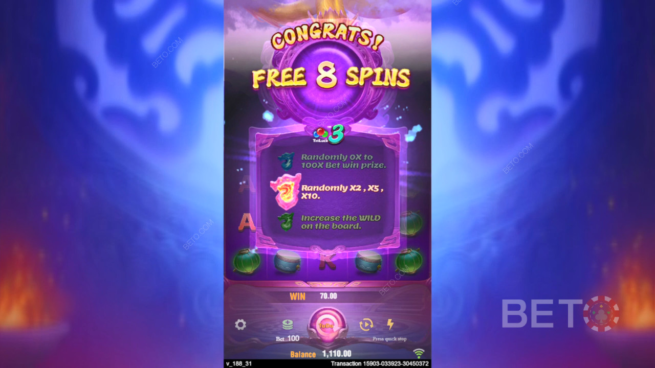 Bónusz funkciók magyarázata a TaDa Gaming 3 Pot Dragons játékában
