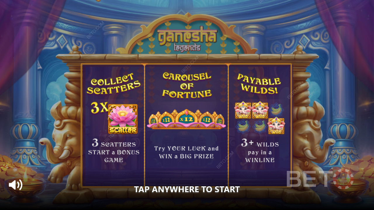Bónusz funkciók magyarázza Ganesha Legends által Gamebeat