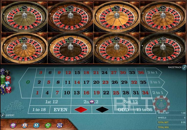 A többkerekű rulett kizárólag az online kaszinókban érhető el.