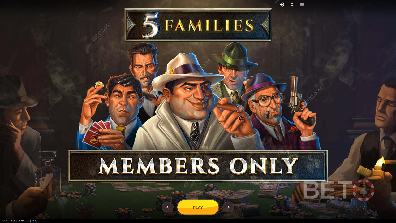 Pókerezz gengszterekkel az 5 Families online nyerőgépben