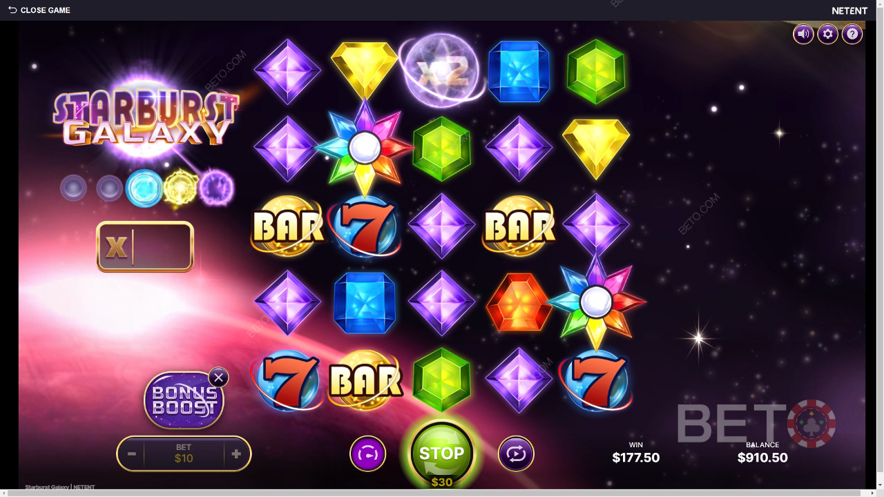 Starburst Galaxy felülvizsgálata a BETO Slots által