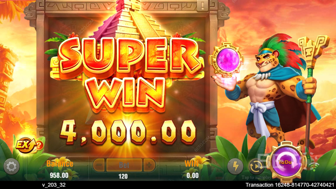 Nyerjen 4,500-szoros tétet a Lucky Jaguar videó nyerőgépen!