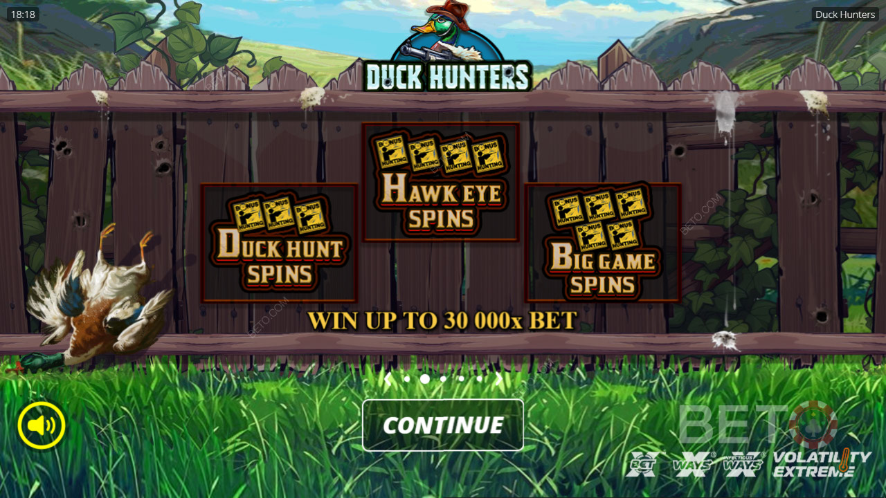 Nyerjen 30,000-szeres tétet a Duck Hunters nyerőgépen!